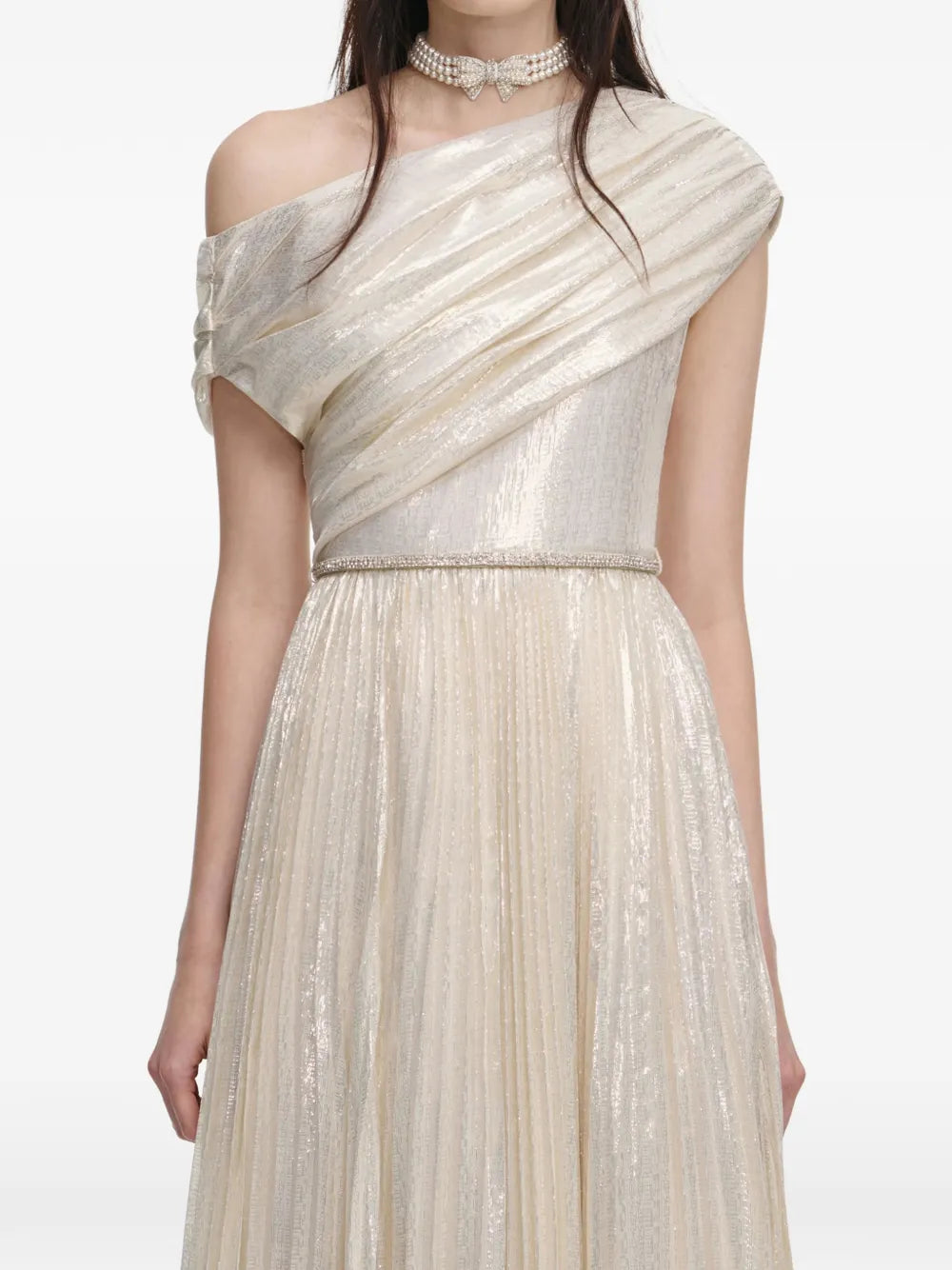 Self Portrait Pleated Maxi Dress