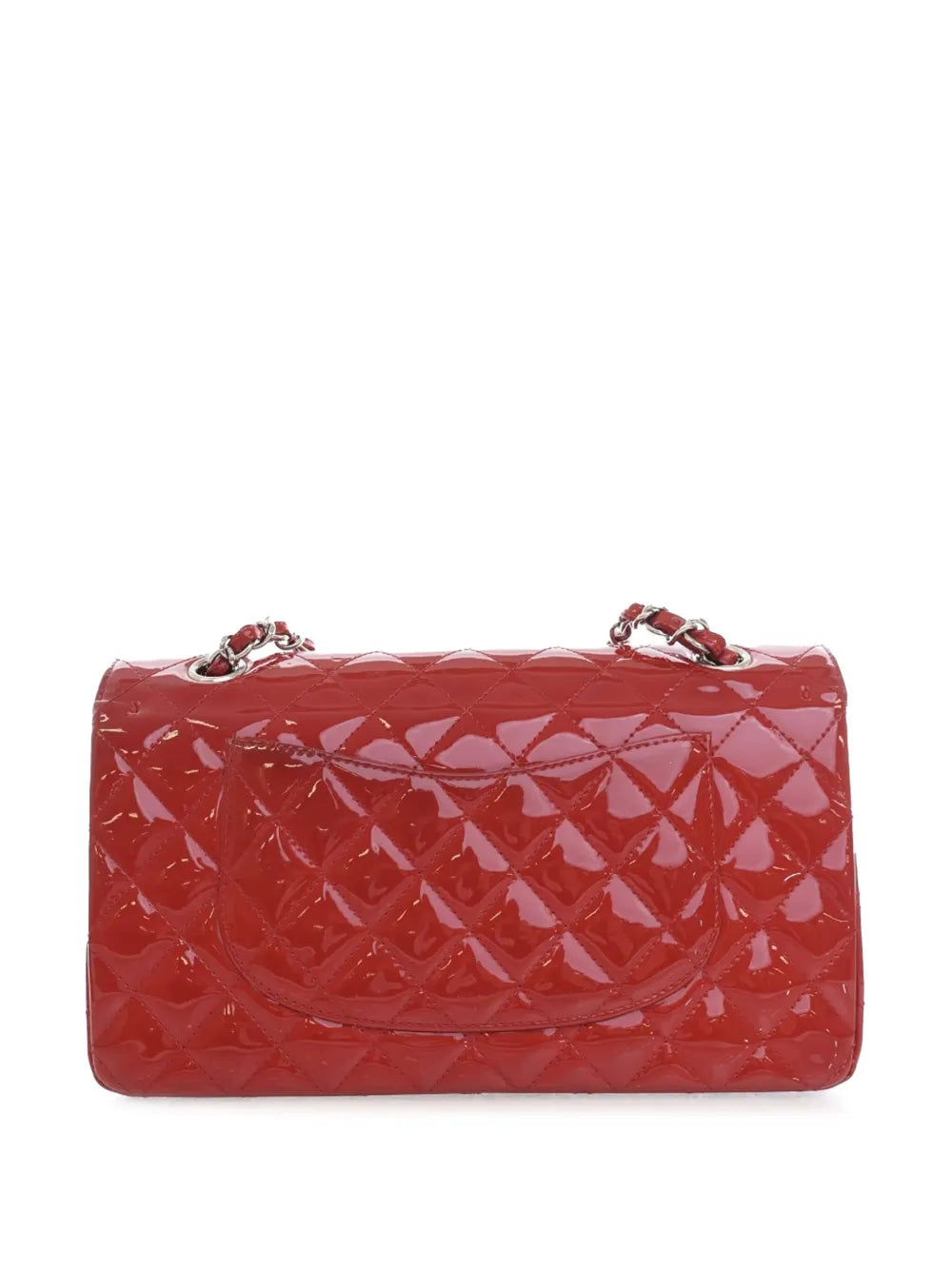 Chanel Pre Owned 2009 2010 Medium Classic Patent Double Flap Shoulder Bag