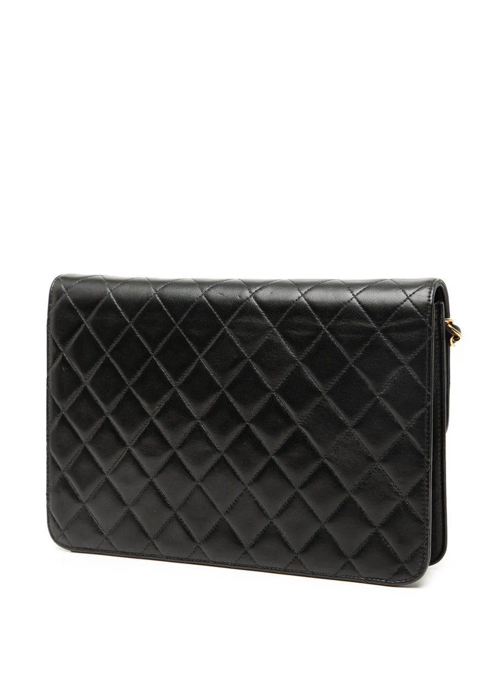 Chanel Pre Owned 1996 1997 Medium Cc Quilted Lambskin Single Flap Shoulder Bag