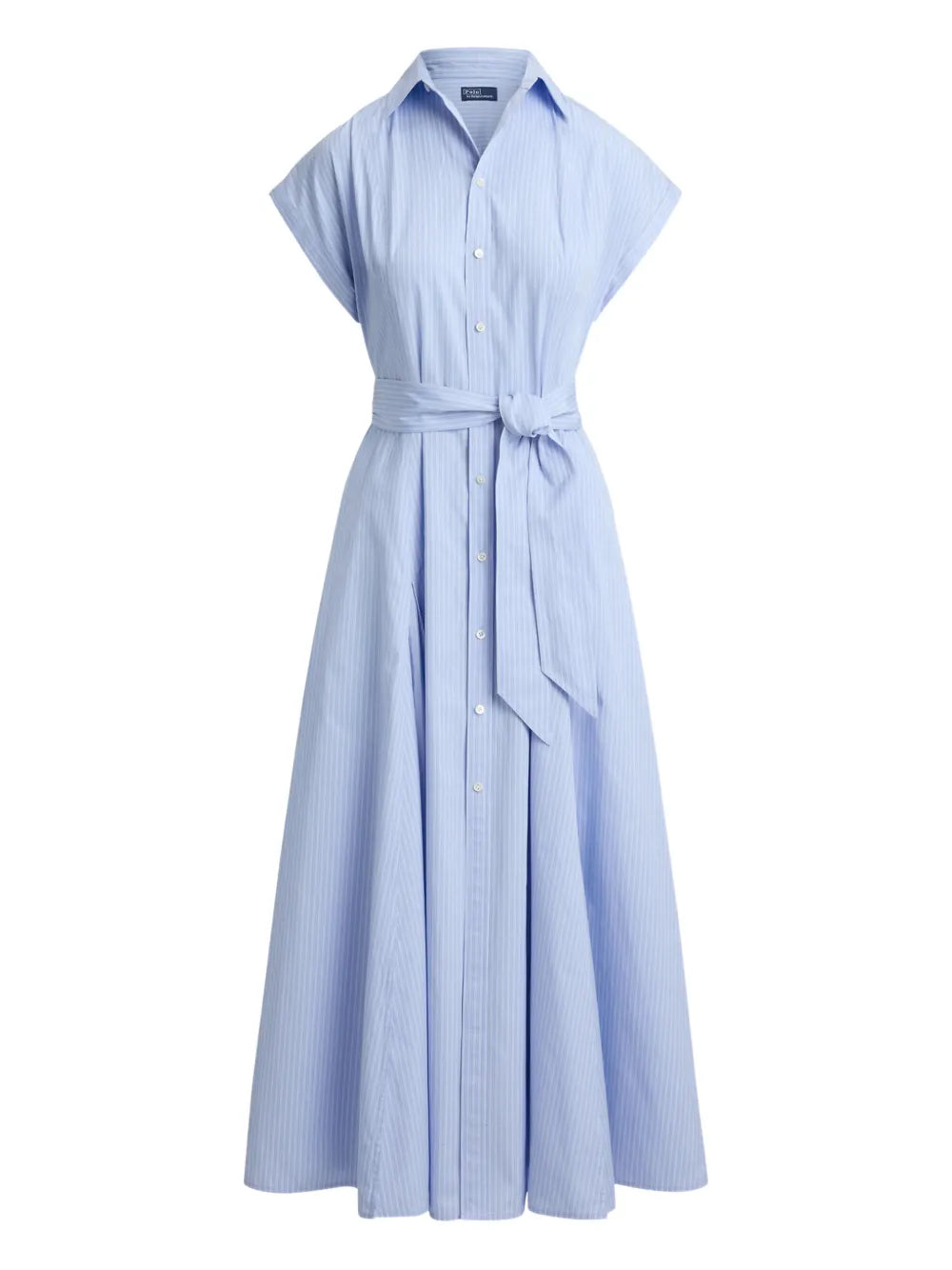 Polo Ralph Lauren Emma Striped Pattern Tie Waist Maxi Dress