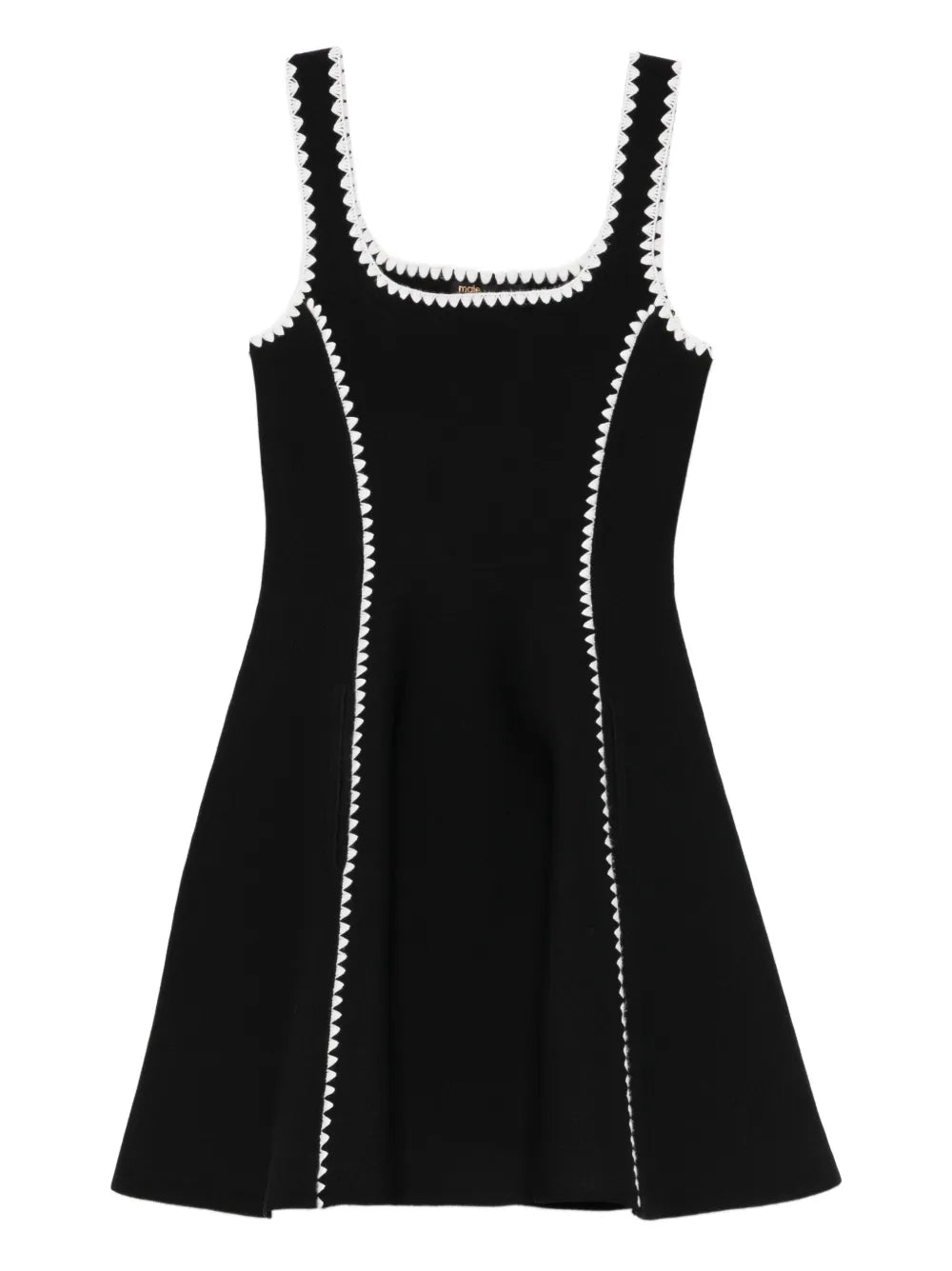 Maje Scalloped Knitted Midi Dress