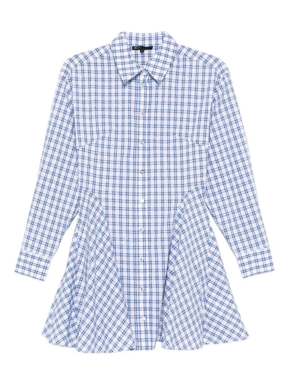 Maje Check Pattern Mini Dress