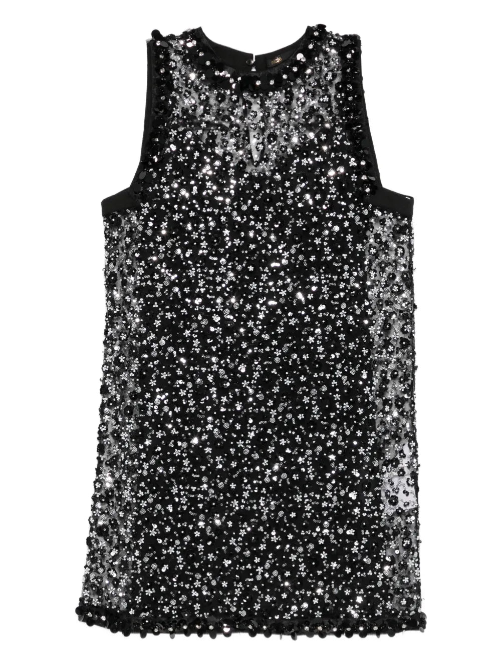 Maje Beaded Sleeveless Mini Dress