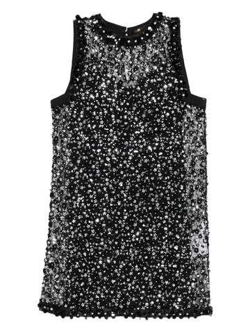 Maje Beaded Sleeveless Mini Dress
