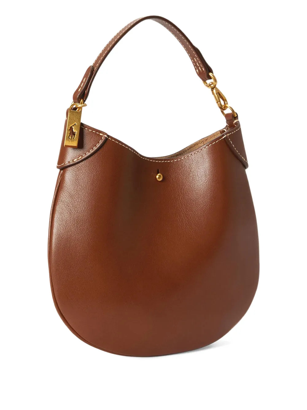 Polo Ralph Lauren Pony Plaque Leather Shoulder Bag