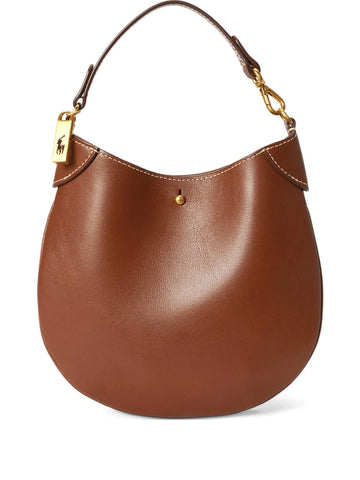 Polo Ralph Lauren Pony Plaque Leather Shoulder Bag