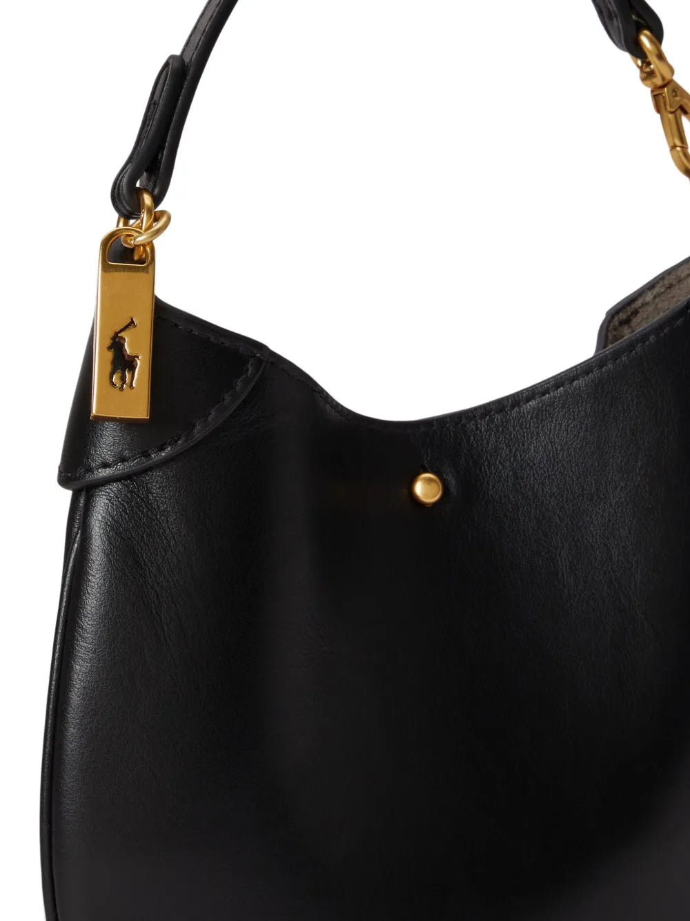 Polo Ralph Lauren Leather Pony Plaque Shoulder Bag
