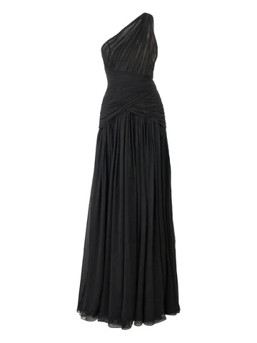 Carolina Herrera Gathered One Shoulder Gown