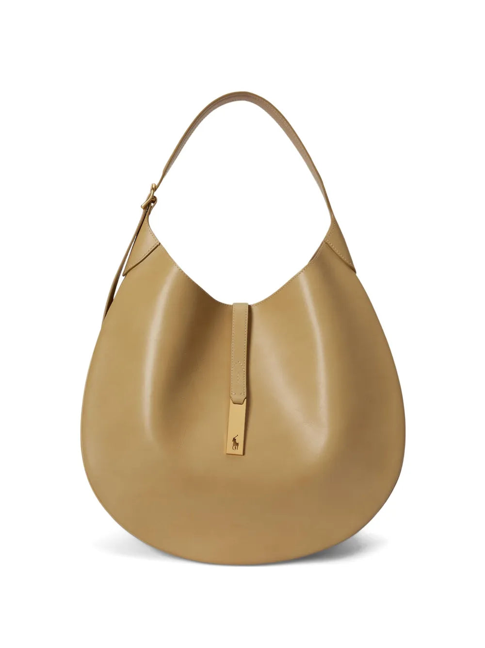 Polo Ralph Lauren Pony Plaque Leather Shoulder Bag