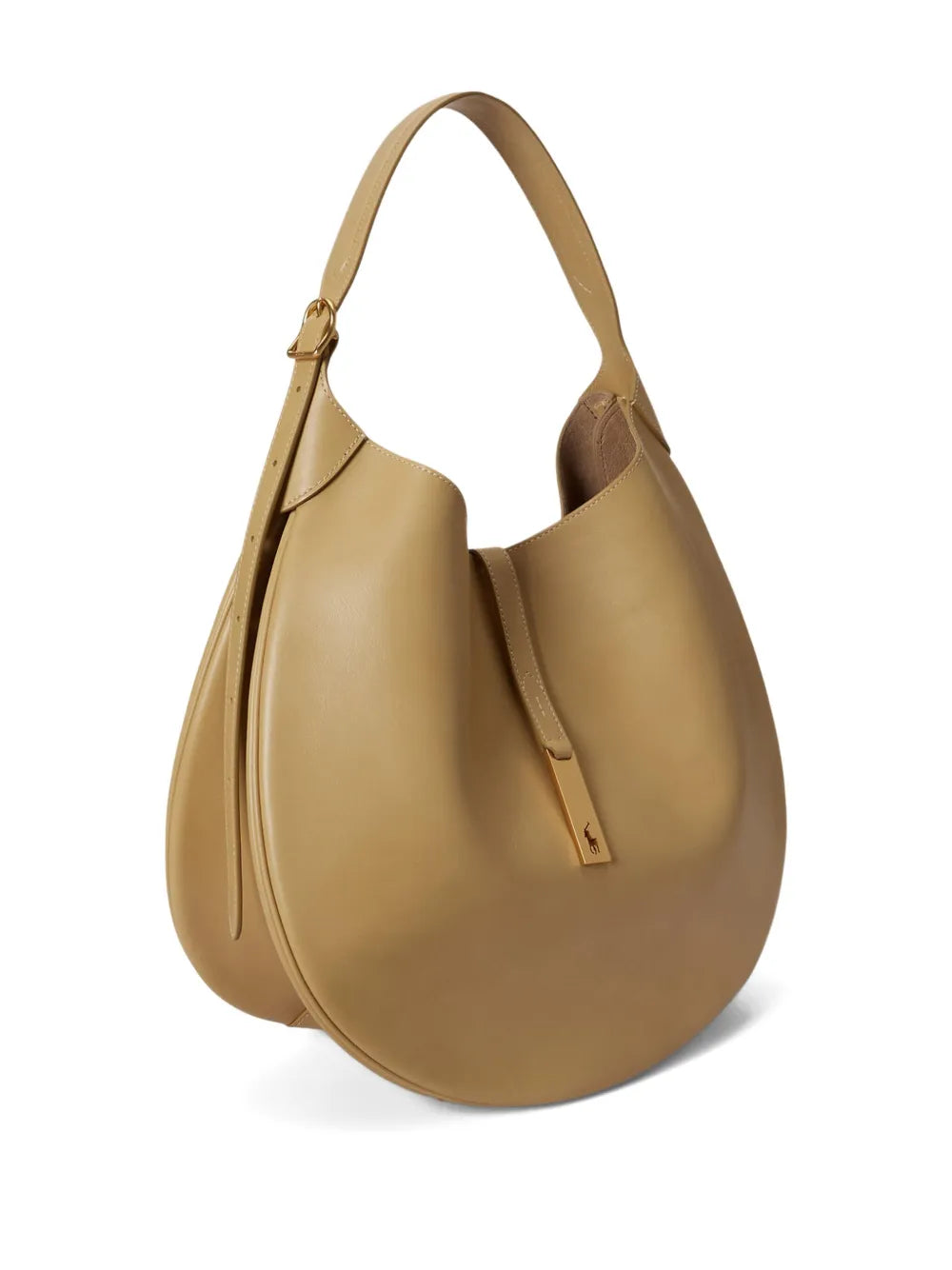 Polo Ralph Lauren Pony Plaque Leather Shoulder Bag