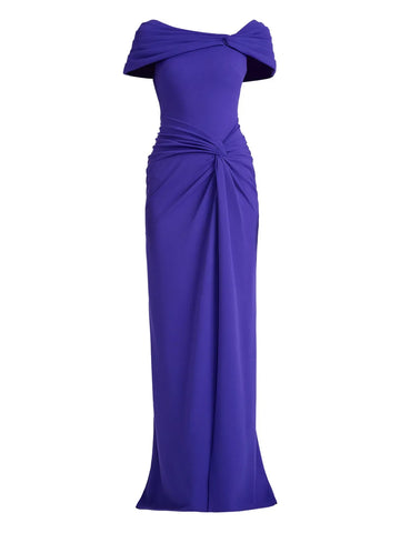 Tadashi Shoji Knot Detail Split Maxi Dress
