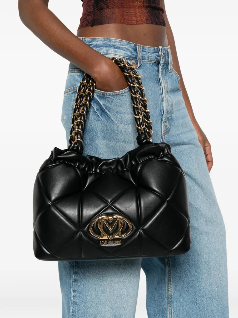 Love Moschino Quilted Chain Strap Shoulder Bag