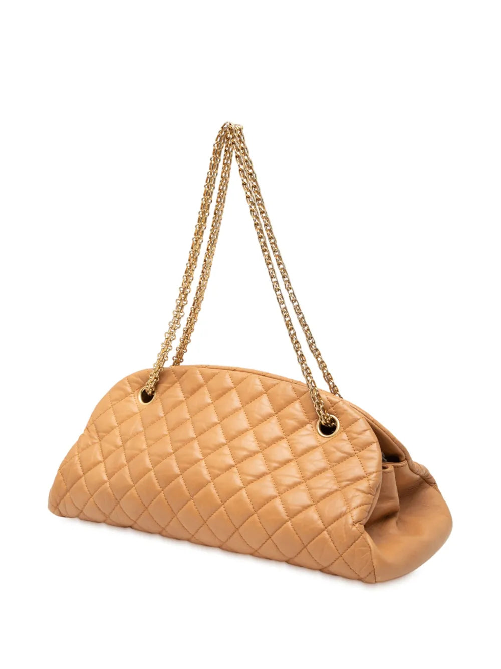 Chanel Pre Owned 2010 2011 Medium Lambskin Just Mademoiselle Bowling Bag Shoulder Bag