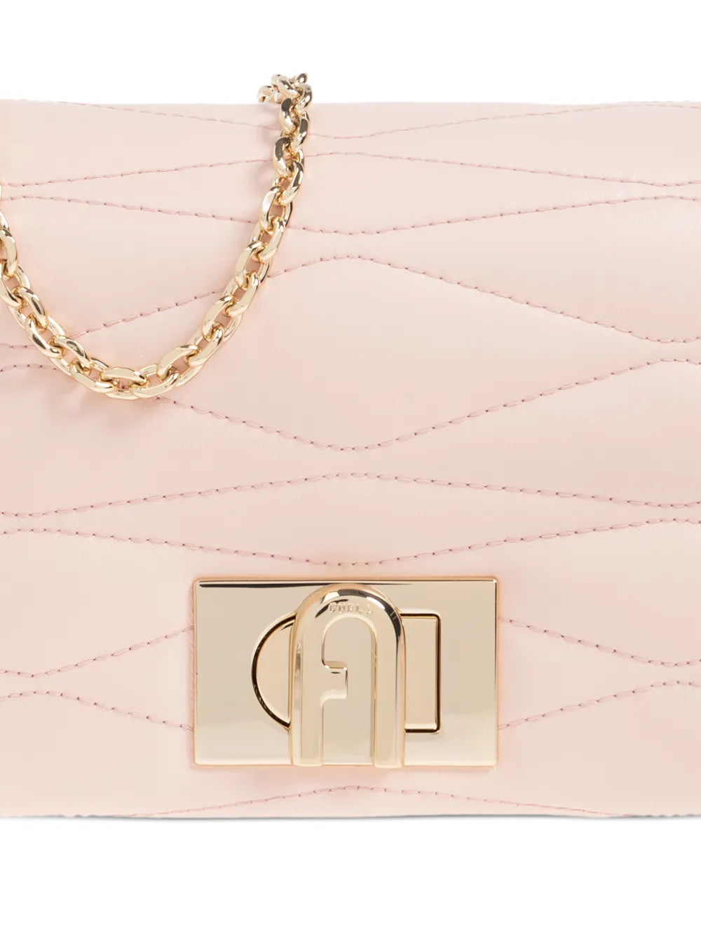 Furla Mini 1927 Quilted Chain Strap Cross Body Bag