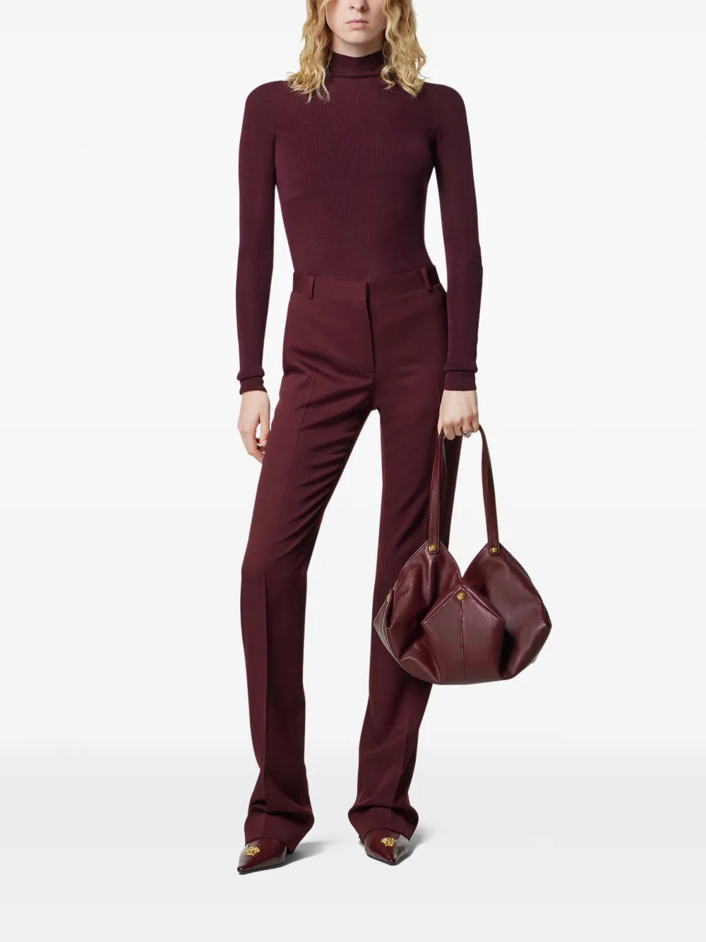 Versace Protea Leather Shoulder Bag