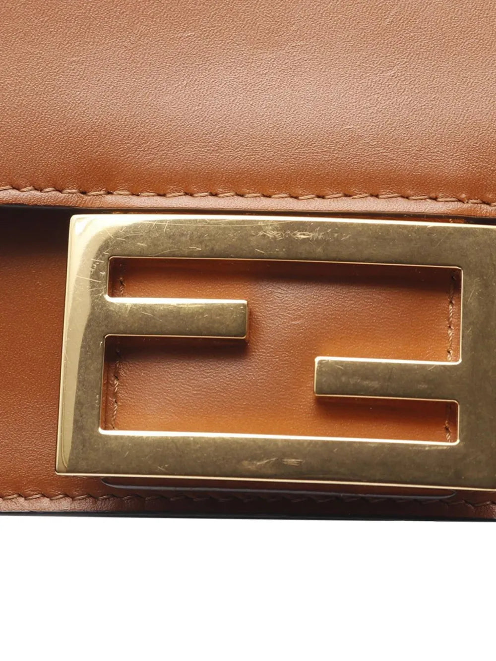 Fendi Pre Owned 2010 2025 Leather Flat Baguette Shoulder Bag