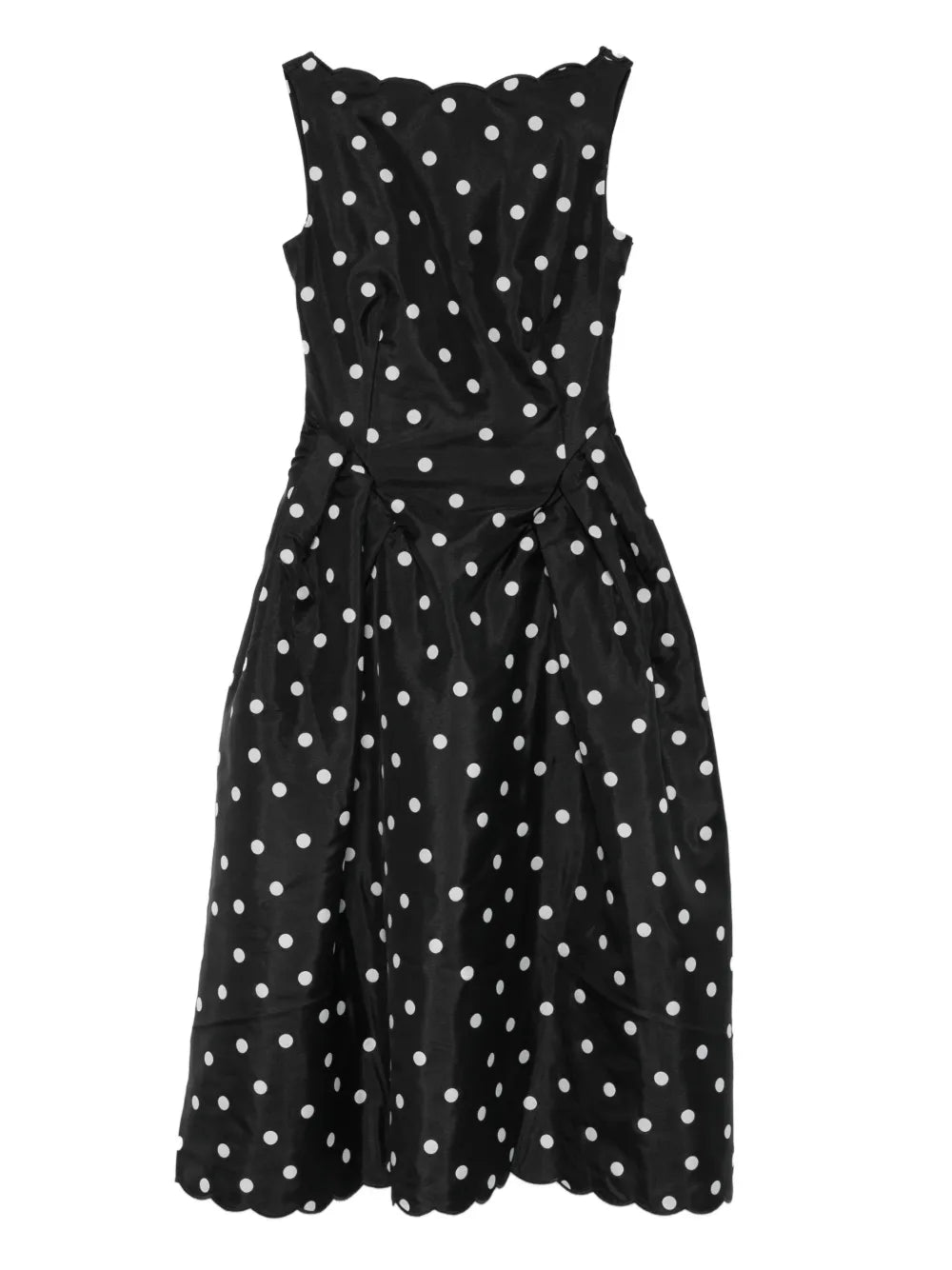 Stine Goya Polka Dot Scalloped Midi Dress