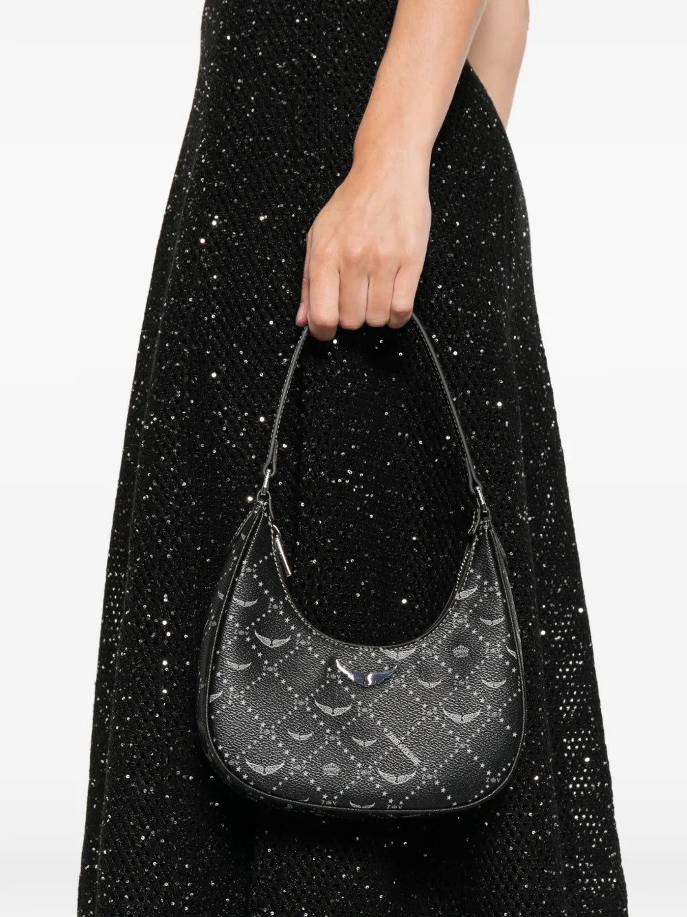 Zadigvoltaire Z Night Out Logo Graphic Shoulder Bag