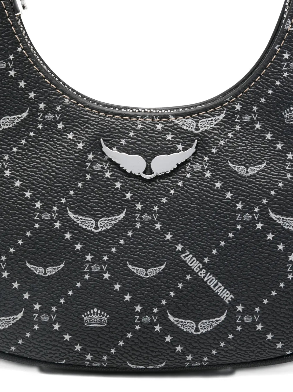 Zadigvoltaire Z Night Out Logo Graphic Shoulder Bag