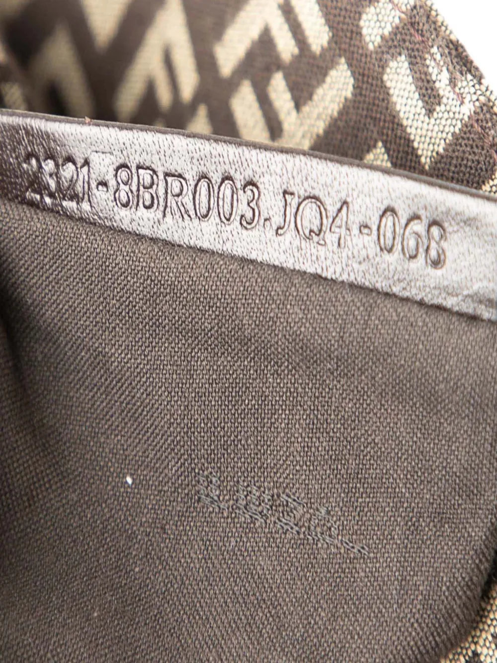 Fendi Pre Owned 2000 2010 Zucchino Canvas Double Flap Shoulder Bag