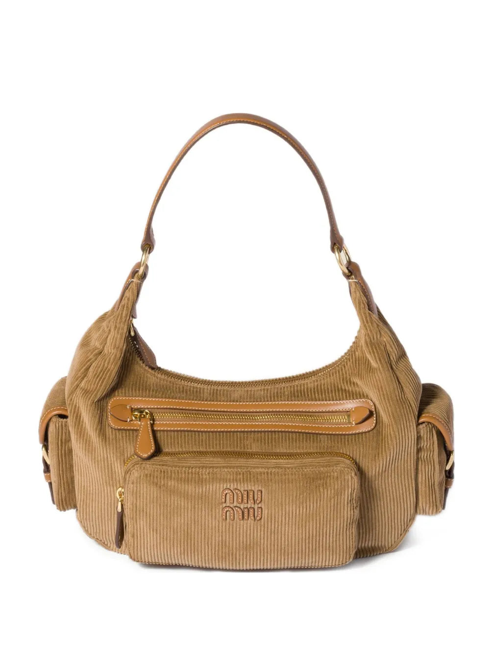 Miu Miu Pocket Corduroy Shoulder Bag
