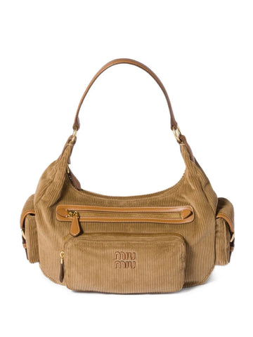 Miu Miu Pocket Corduroy Shoulder Bag