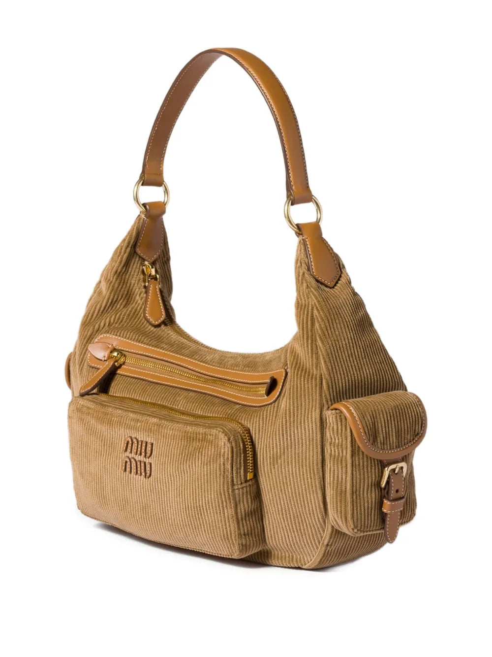 Miu Miu Pocket Corduroy Shoulder Bag