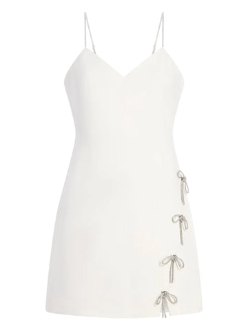 Cinq A Sept Corded Rhinestone Bow Rella Dress