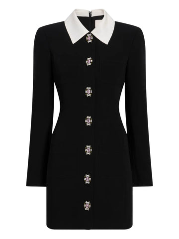 Cinq A Sept Sheryl Collared Embellished Dress