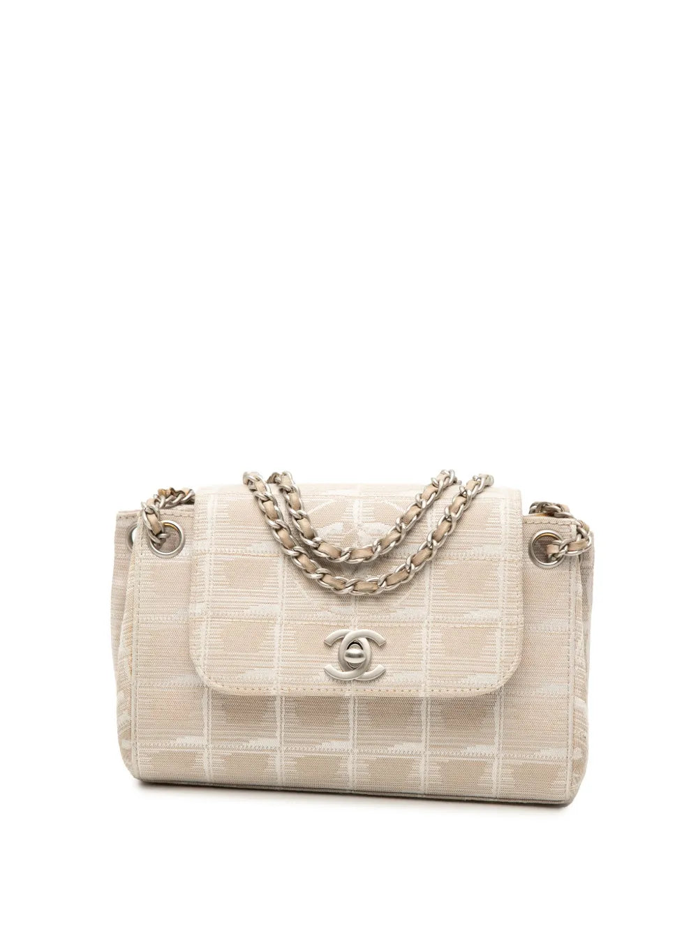Chanel Pre Owned 2002 2003 Mini New Travel Line Nylon Accordion Flap Shoulder Bag