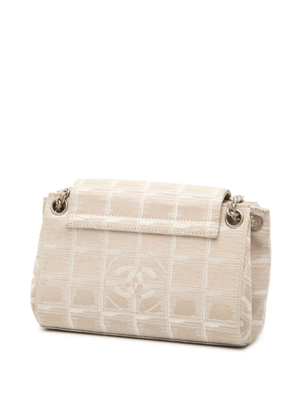 Chanel Pre Owned 2002 2003 Mini New Travel Line Nylon Accordion Flap Shoulder Bag