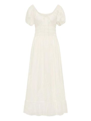 Faithfull The Brand Sunniva Puffed Sleeve Midi Dress