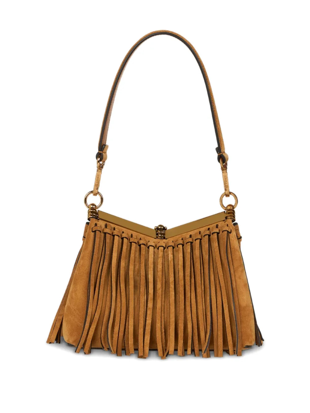 Etro Small Vela Fringing Suede Shoulder Bag