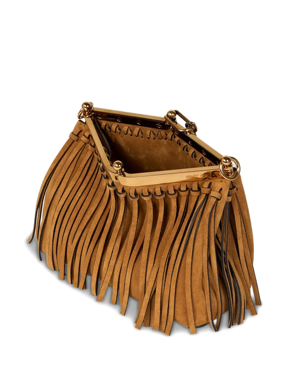 Etro Small Vela Fringing Suede Shoulder Bag