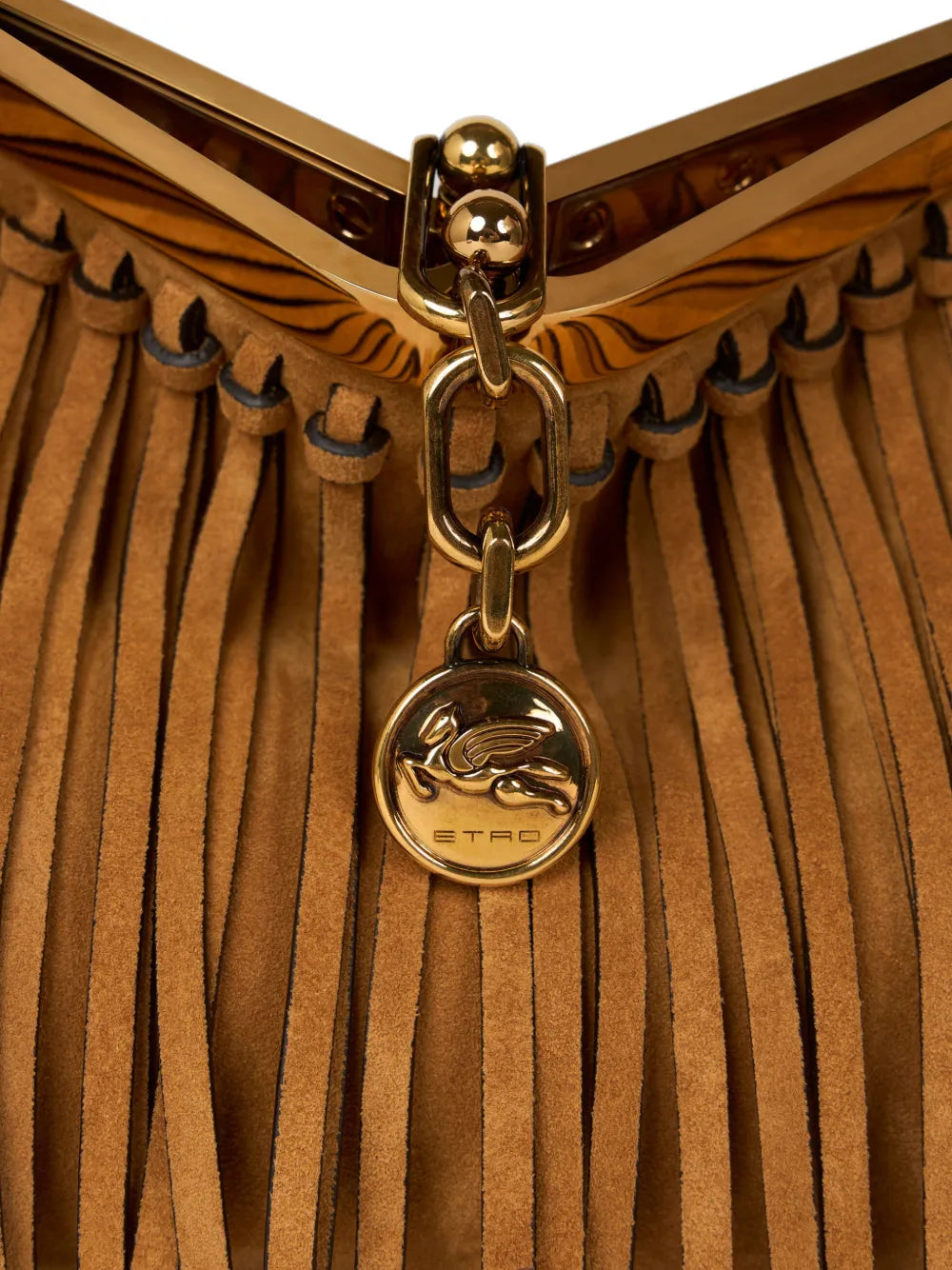 Etro Small Vela Fringing Suede Shoulder Bag