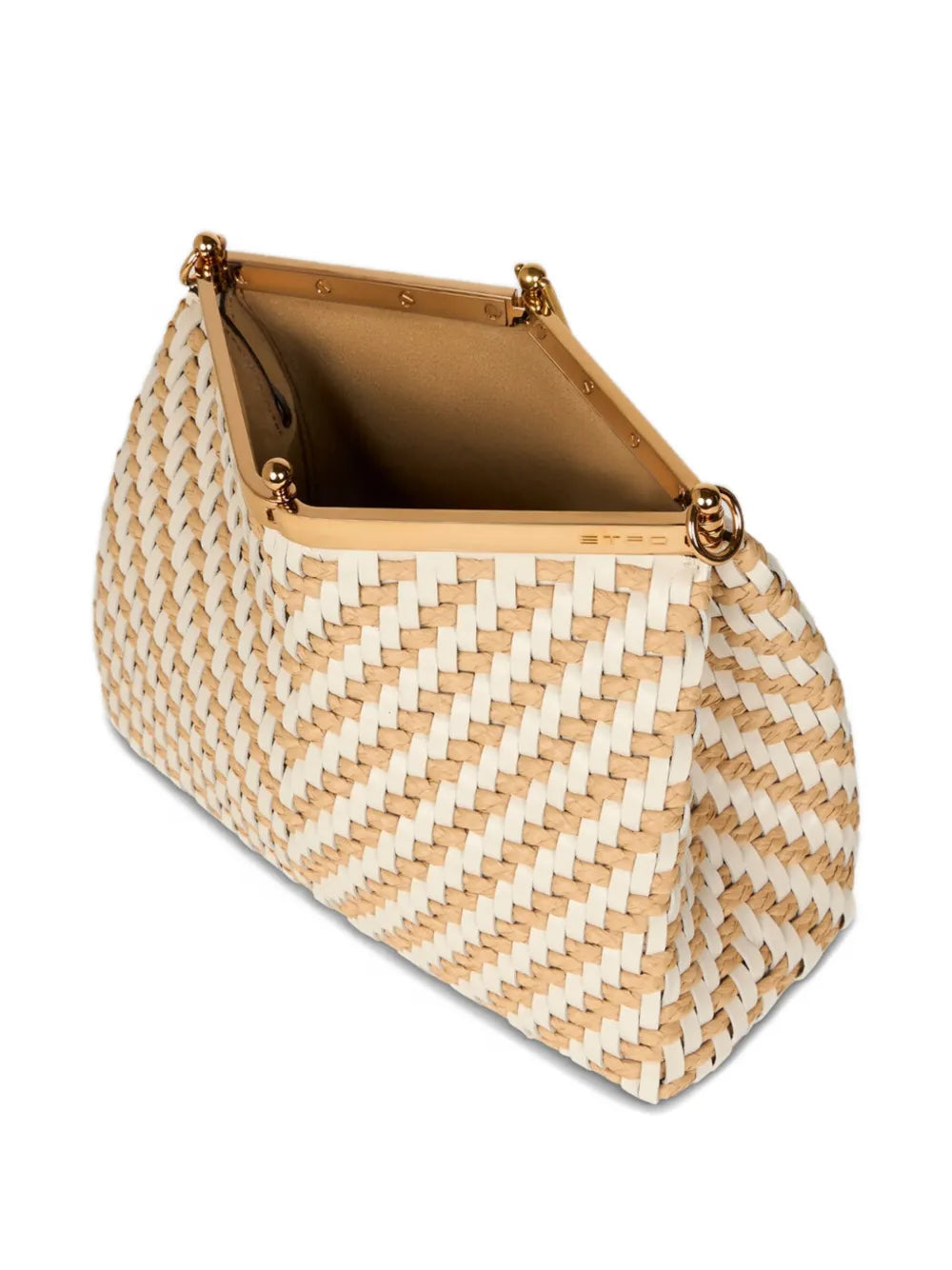 Etro Medium Vela Woven Leather Shoulder Bag