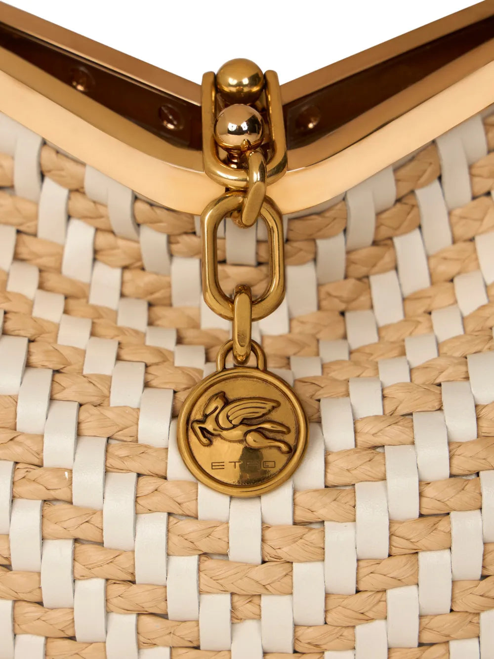 Etro Medium Vela Woven Leather Shoulder Bag