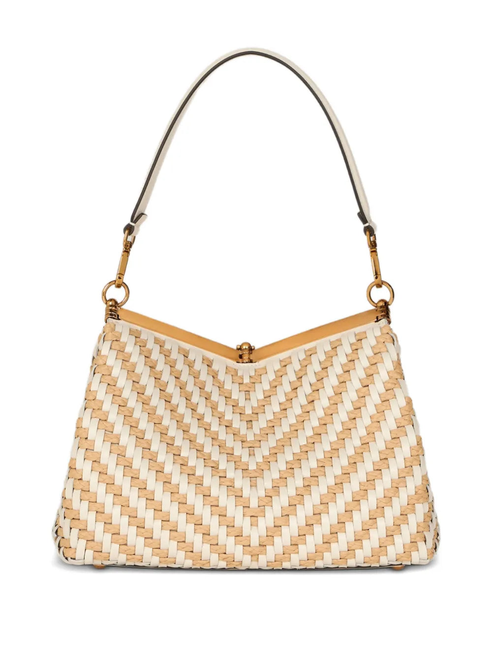 Etro Medium Vela Woven Leather Shoulder Bag