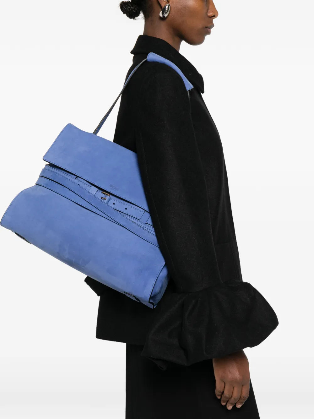 Moschino Logo Detail Buckle Shoulder Bag