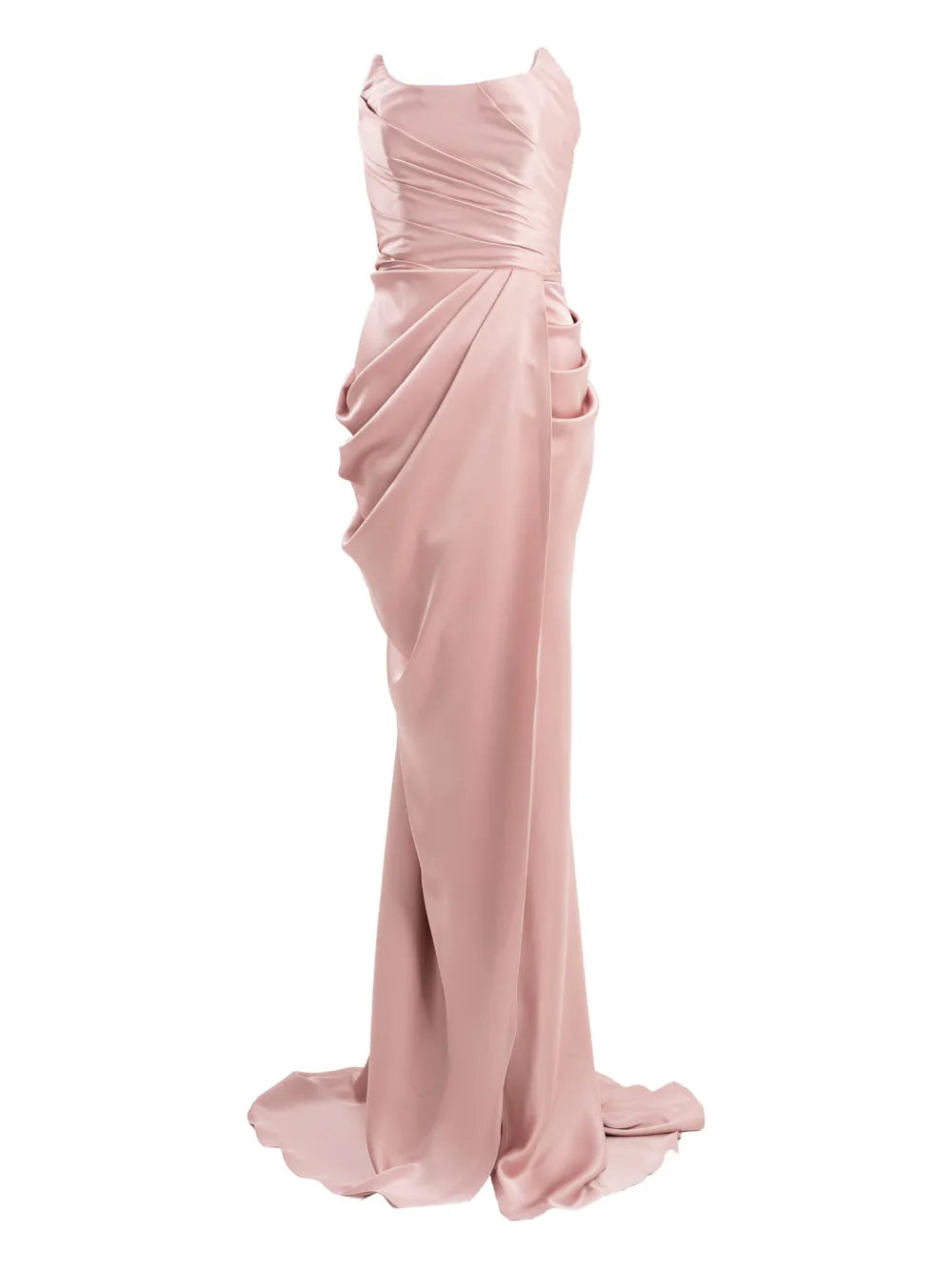 Ana Radu Ruched Strapless Maxi Dress