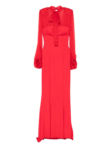 Silk Love Lace Margot Long Sleeve Maxi Dress