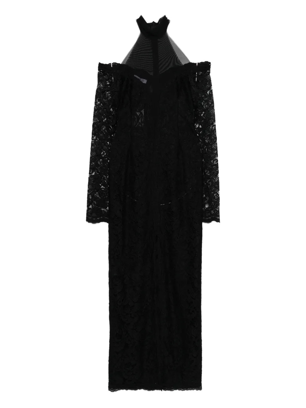 Axel 113 Raven Lace Long Sleeve Maxi Dress