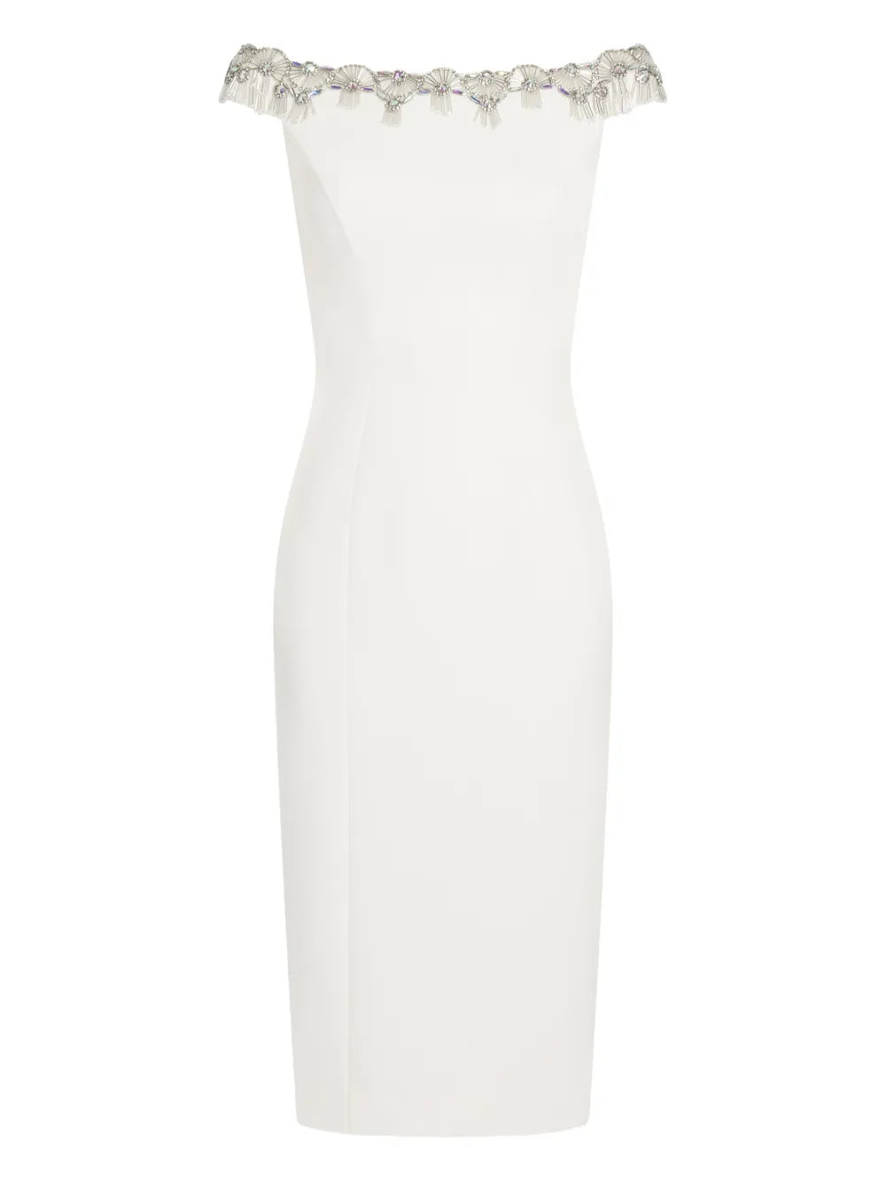 Jenny Packham Valorie Off Shoulder Midi Dress