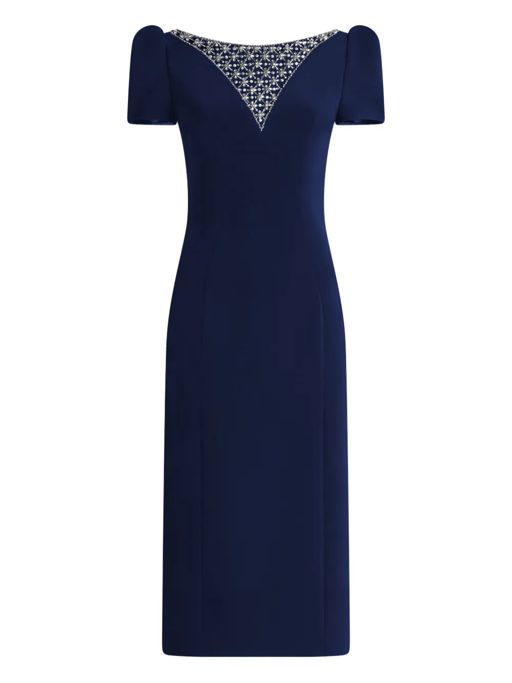 Jenny Packham Vienna Embellished Short Sleeved Midi Dress