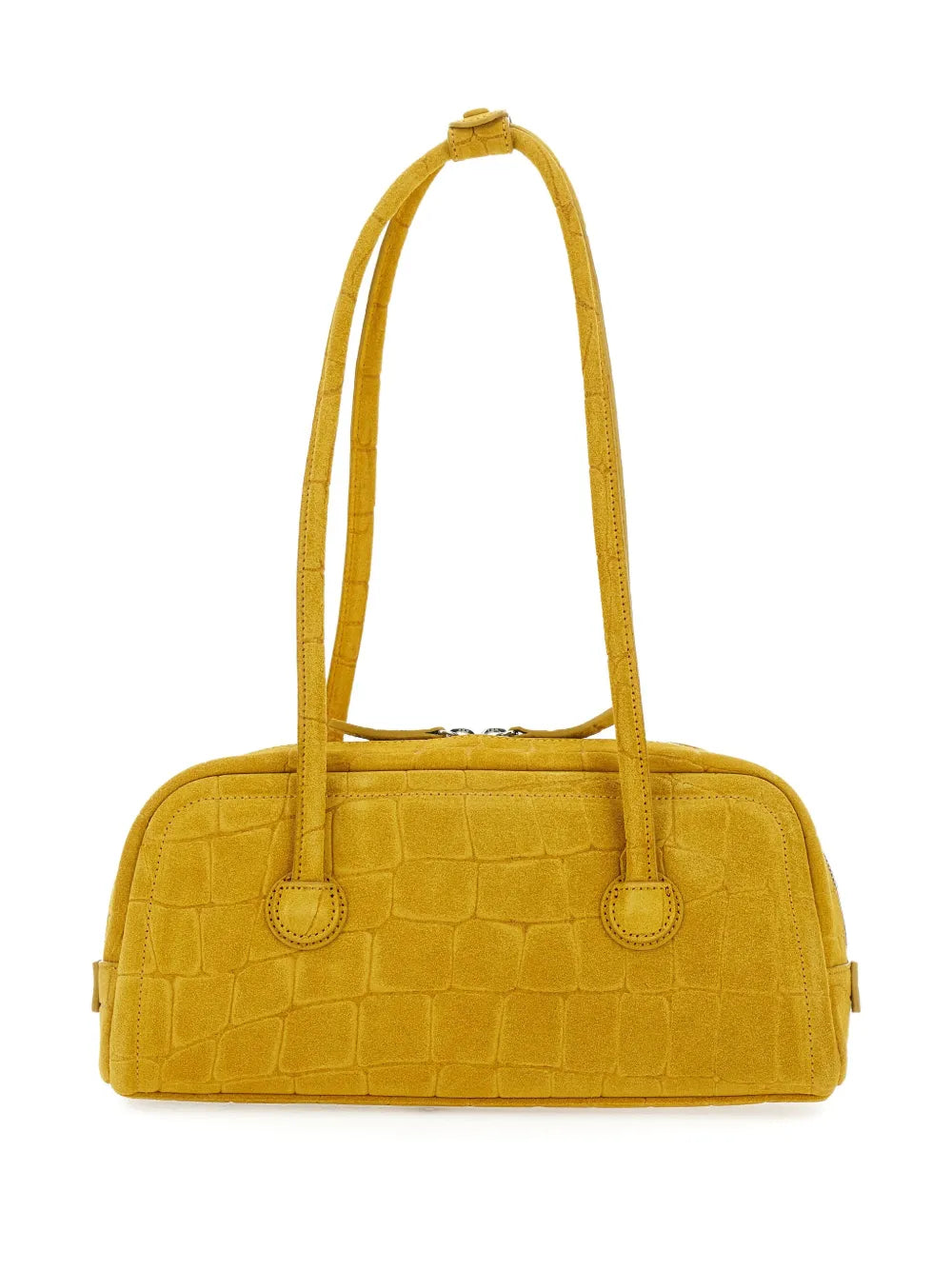 Marge Sherwood Boston Crocodile Embossed Shoulder Bag
