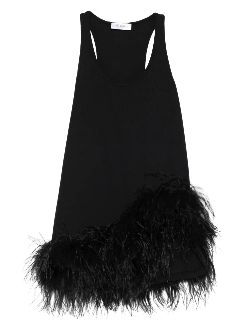 The Attico Feather Trim Mini Dress