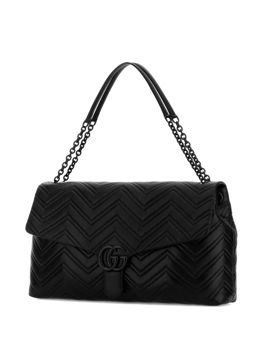 Gucci Gg Chevron Leather Shoulder Bag