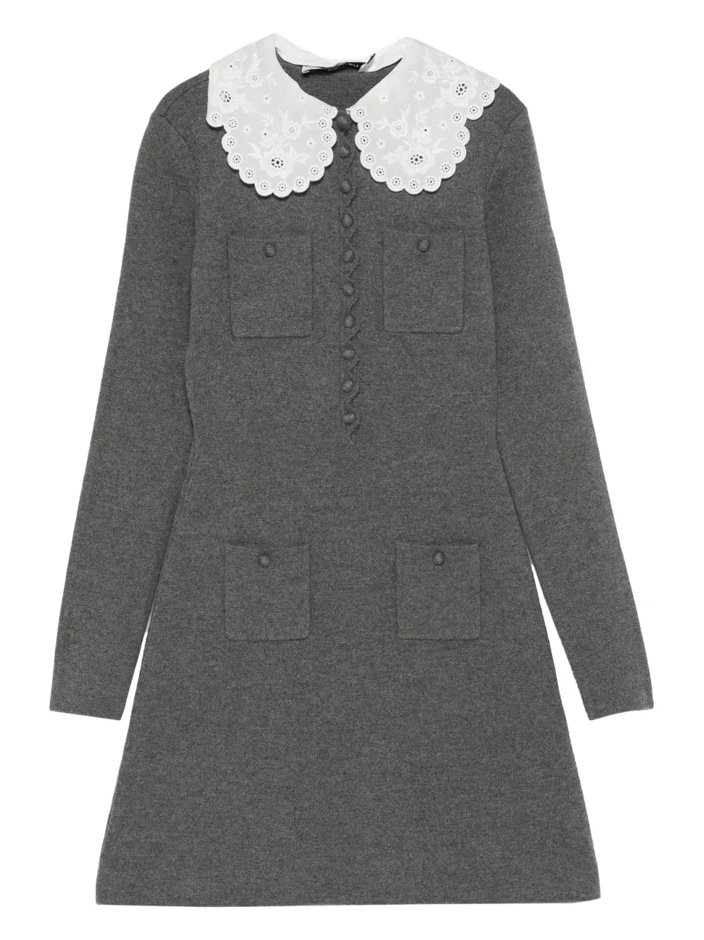 Self Portrait Lace Collar Pocket Mini Dress