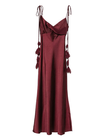 Self Portrait Tie Strap Midi Dress