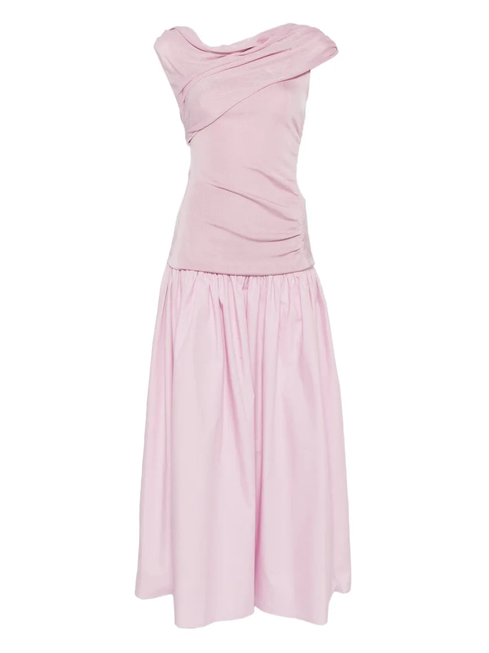 Self Portrait Draped Gathered Midi Dress